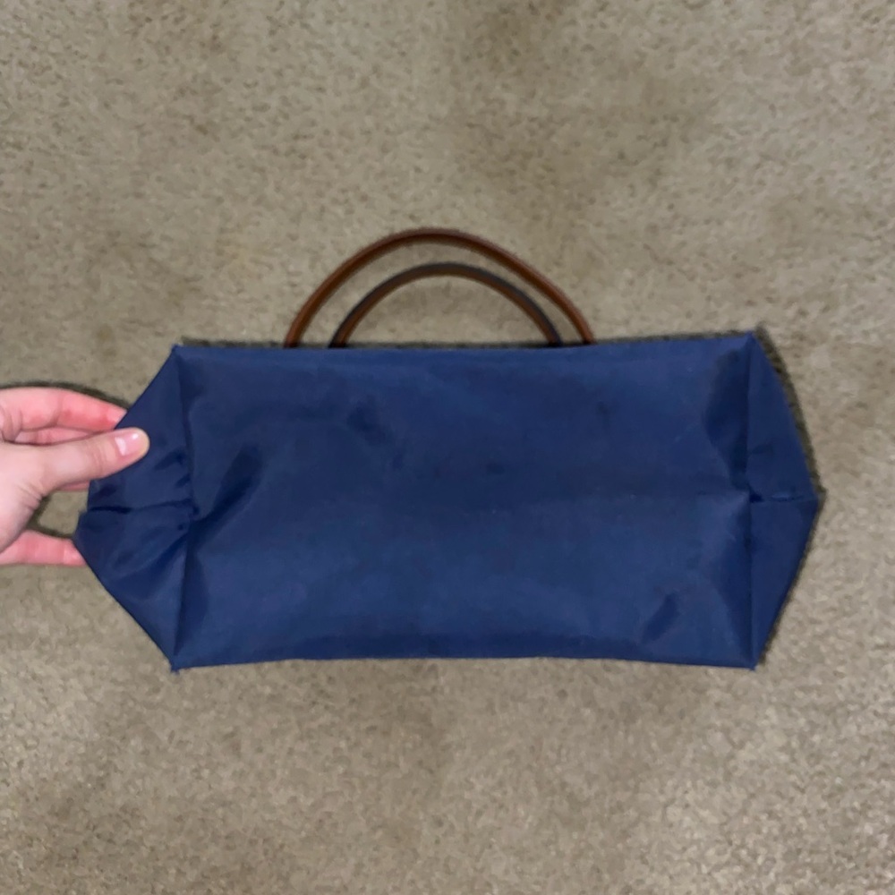 Longchamp Navy and Brown Le Pliage Tote size small - Picture 5 of 10